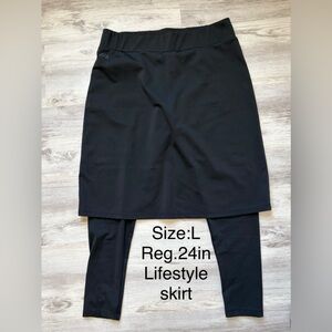 Women’s Black Lifestyle Skirt with Attached Leggings